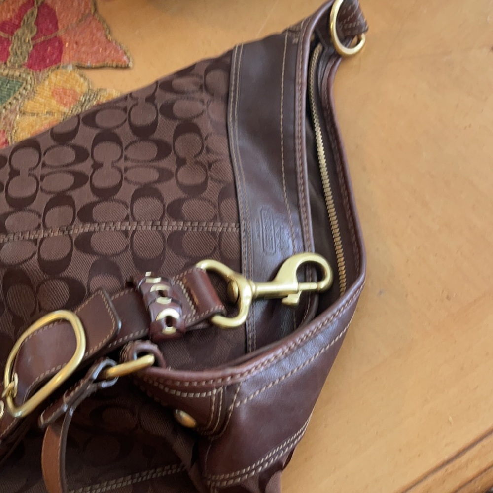 COACH canvas/leather shoulder/crossbody purse - Picture 9 of 11